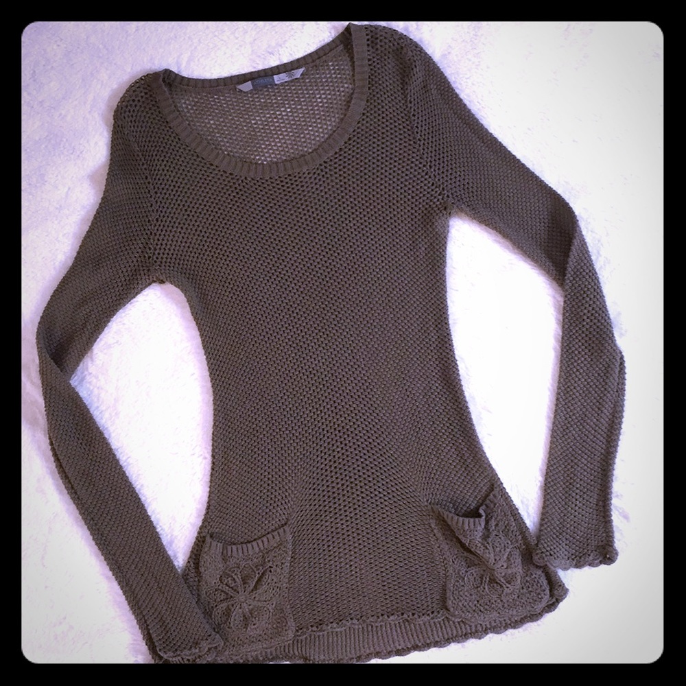 Athleta Beautiful Olive Green Sweater